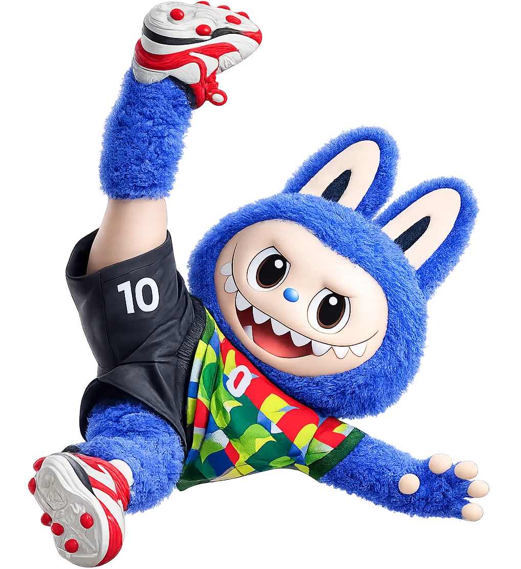 Mascot kicking ball